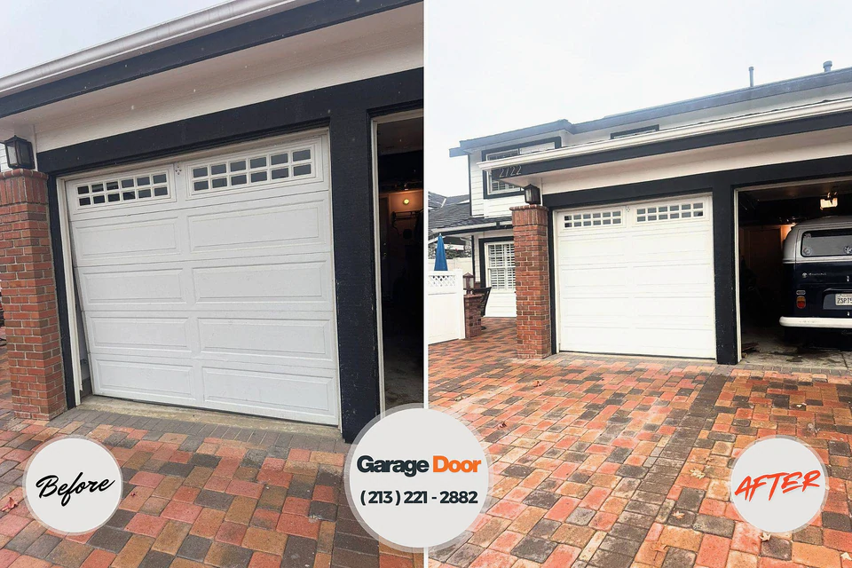Before and after: garage door repair 32766